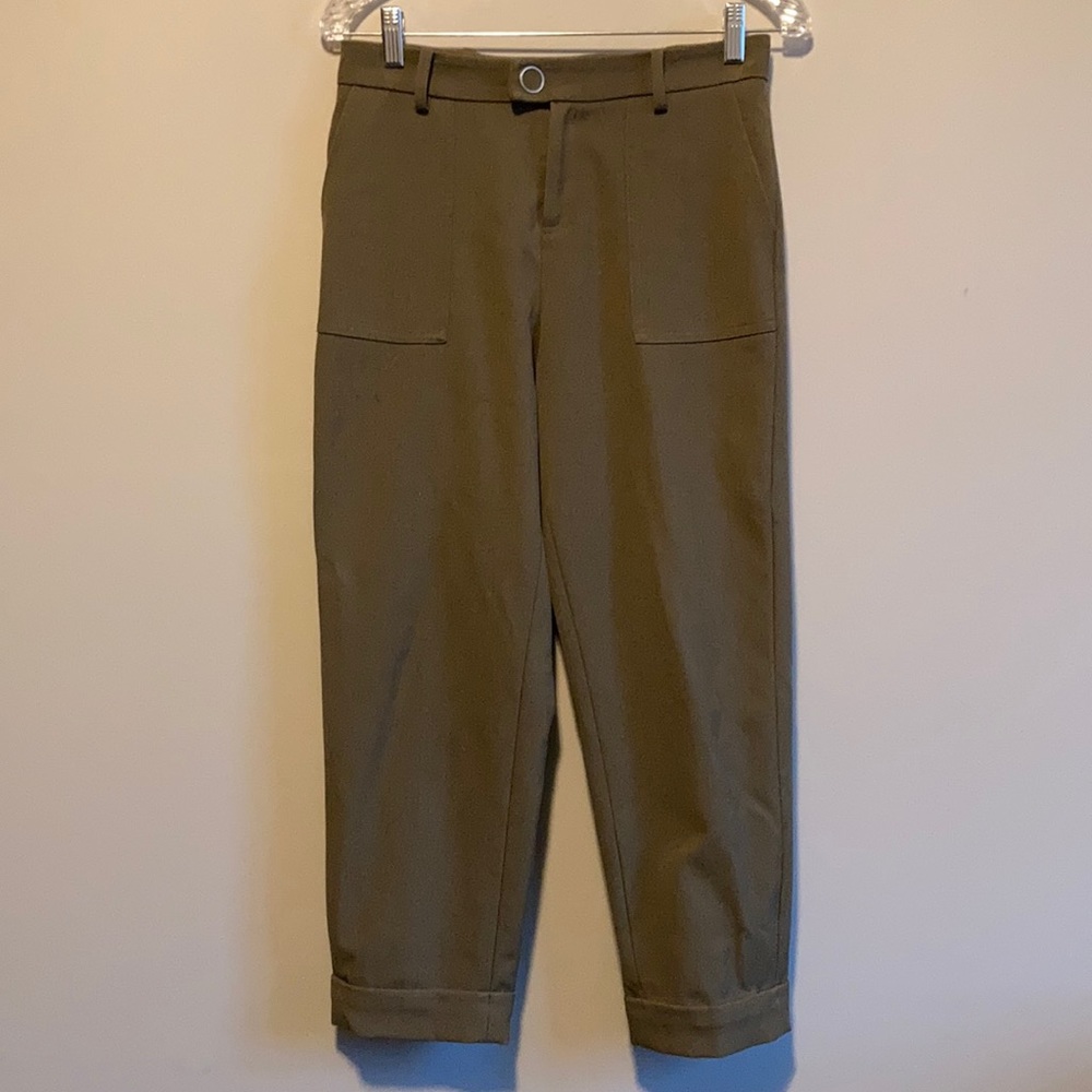 Urban Revivo Size 10 Olive Green Pants